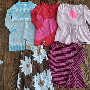 Toddler girl dress/tunic lot